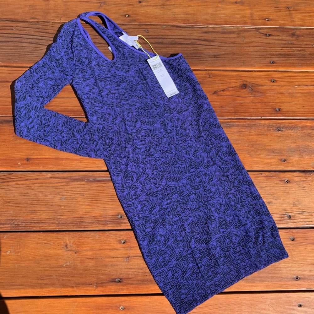 NWT BCBGeneration One Sleeve Purple Bodycon Dress